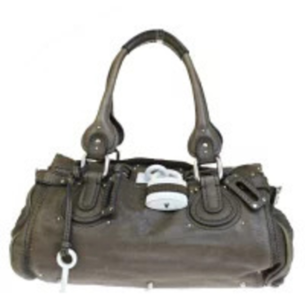 Chloe Paddington Shoulder Bag Handbag Brown Leather Padlock